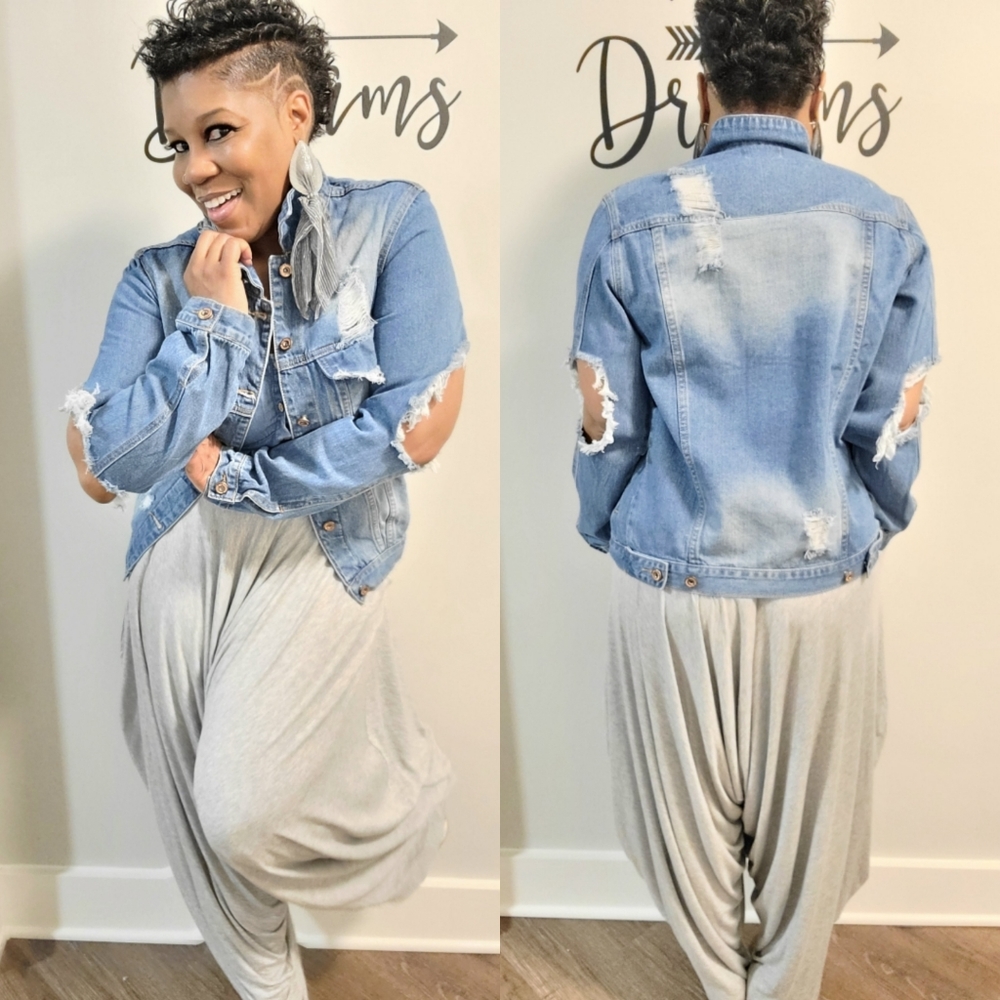 Distressed Denim Jacket